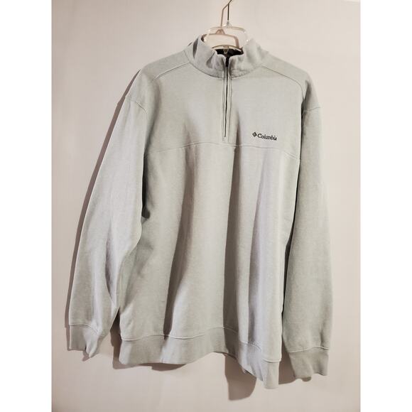 Columbia Mens Hart Mountain II Half Zip Sweatshirt Size XL Heathered Gray Fleece - Picture 1 of 9